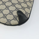 GUCCI GG Canvas Sherry Line Shoulder Bag PVC Leather Navy Red Auth 146144-17