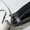 GUCCI GG Canvas Sherry Line Shoulder Bag PVC Leather Navy Red Auth 146144-9