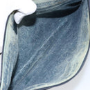 GUCCI GG Canvas Sherry Line Shoulder Bag PVC Leather Navy Red Auth 146144-10