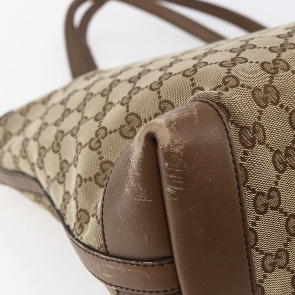GUCCI GG Canvas Tote Bag Beige Auth 146146