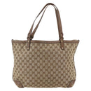 GUCCI GG Canvas Tote Bag Beige Auth 146146-13