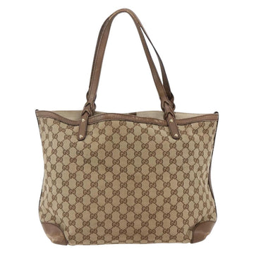GUCCI GG Canvas Tote Bag Beige Auth 146146 - 0