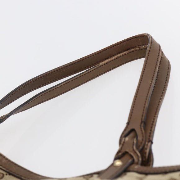 GUCCI GG Canvas Tote Bag Beige Auth 146146