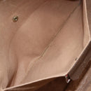 GUCCI GG Supreme Web Sherry Line Clutch Bag PVC Leather Beige Red Auth 146147-17