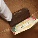 GUCCI GG Supreme Web Sherry Line Clutch Bag PVC Leather Beige Red Auth 146147-18