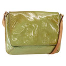 LOUIS VUITTON Monogram Vernis Thompson Street Bag Baby Blue M91009 Auth 146149-1