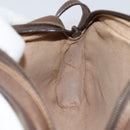 GUCCI GG Canvas Web Sherry Line Shoulder Bag PVC Leather Beige Red Auth 146150-18