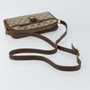 GUCCI GG Canvas Web Sherry Line Shoulder Bag PVC Leather Beige Red Auth 146150-7