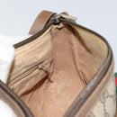 GUCCI GG Canvas Web Sherry Line Shoulder Bag PVC Leather Beige Red Auth 146151-18