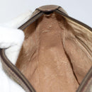 GUCCI GG Canvas Web Sherry Line Shoulder Bag PVC Leather Beige Red Auth 146151-19