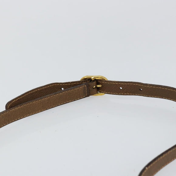 GUCCI GG Canvas Web Sherry Line Shoulder Bag PVC Leather Beige Red Auth 146151