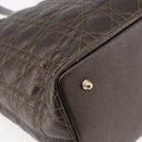 Christian Dior Canage Panarea Tote Bag Coated Canvas Bronze Gold Auth 146155-13