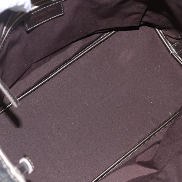 Christian Dior Canage Panarea Tote Bag Coated Canvas Bronze Gold Auth 146155