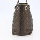 Christian Dior Canage Panarea Tote Bag Coated Canvas Bronze Gold Auth 146155-5