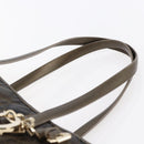 Christian Dior Canage Panarea Tote Bag Coated Canvas Bronze Gold Auth 146155-8