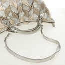 Miu Miu Hand Bag Leather 2way Champagne Gold Silver Auth 146159-8