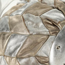 Miu Miu Hand Bag Leather 2way Champagne Gold Silver Auth 146159-18