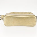 CHANEL Shoulder Bag Leather Gold Silver CC Auth 146160-6