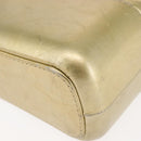 CHANEL Shoulder Bag Leather Gold Silver CC Auth 146160-14