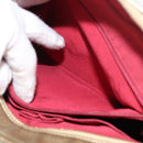 CHANEL Shoulder Bag Leather Gold Silver CC Auth 146160-21