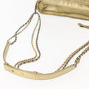 CHANEL Shoulder Bag Leather Gold Silver CC Auth 146160-8
