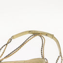 CHANEL Shoulder Bag Leather Gold Silver CC Auth 146160-9