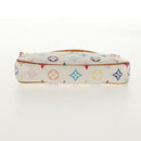 LOUIS VUITTON Multicolor Pochette Accessoires Pouch White M92649 LV Auth 146161A-6