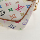 LOUIS VUITTON Multicolor Pochette Accessoires Pouch White M92649 LV Auth 146161A-17