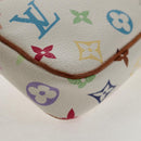 LOUIS VUITTON Multicolor Pochette Accessoires Pouch White M92649 LV Auth 146161A-18