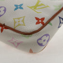 LOUIS VUITTON Multicolor Pochette Accessoires Pouch White M92649 LV Auth 146161A-19