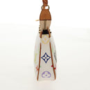 LOUIS VUITTON Multicolor Pochette Accessoires Pouch White M92649 LV Auth 146161A-3