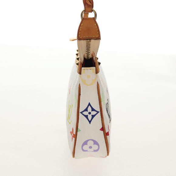 LOUIS VUITTON Multicolor Pochette Accessoires Pouch White M92649 LV Auth 146161A