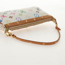 LOUIS VUITTON Multicolor Pochette Accessoires Pouch White M92649 LV Auth 146161A-8