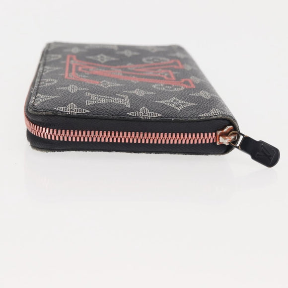 LOUIS VUITTON Ink Upside Down Zippy Organizer NM Wallet Navy M62931 Auth 146162