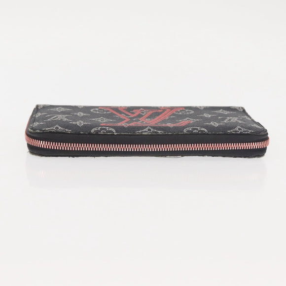 LOUIS VUITTON Ink Upside Down Zippy Organizer NM Wallet Navy M62931 Auth 146162