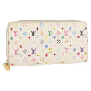LOUIS VUITTON Monogram Multicolor Zippy Wallet Wallet White M60241 Auth 146163-1