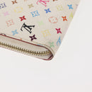 LOUIS VUITTON Monogram Multicolor Zippy Wallet Wallet White M60241 Auth 146163-15