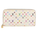 LOUIS VUITTON Monogram Multicolor Zippy Wallet Wallet White M60241 Auth 146163-13