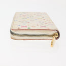 LOUIS VUITTON Monogram Multicolor Zippy Wallet Wallet White M60241 Auth 146163-4