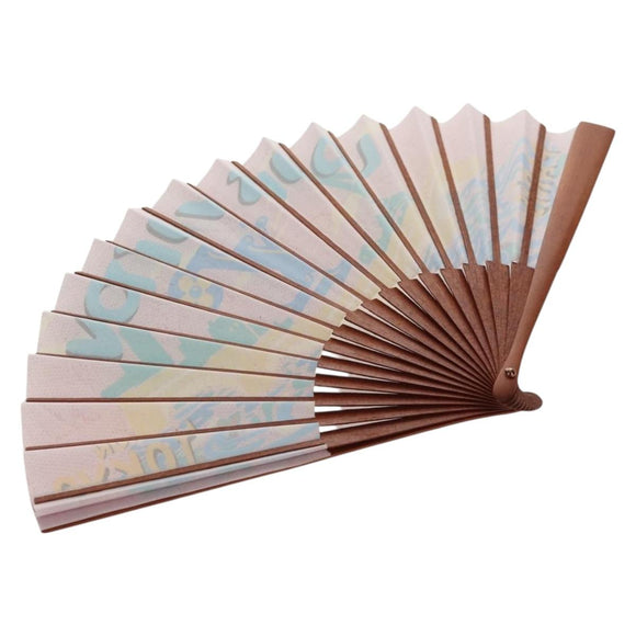 LOUIS VUITTON Fan Japanese Fan Pleated Pink GI1423 LV Auth 146167M