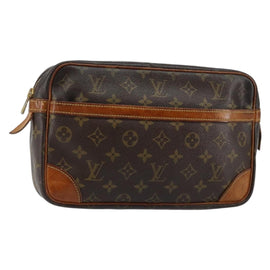 LOUIS VUITTON Monogram Compiegne 28 Clutch Bag M51845 LV Auth 146169