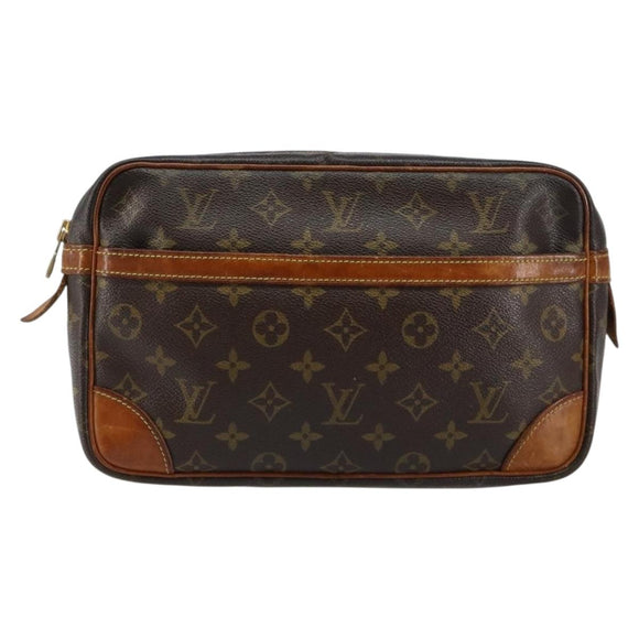 LOUIS VUITTON Monogram Compiegne 28 Clutch Bag M51845 LV Auth 146169