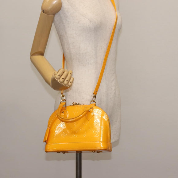 LOUIS VUITTON Monogram Vernis Alma BB Bag 2way Jone Passion M91697 Auth 146200