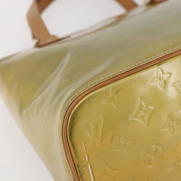 LOUIS VUITTON Monogram Vernis Houston Hand Bag Gris M91053 LV Auth 146208