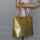 LOUIS VUITTON Monogram Vernis Houston Hand Bag Gris M91053 LV Auth 146208-22