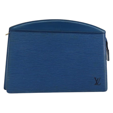 LOUIS VUITTON Epi Trousse Crete Pouch Blue M48405 LV Auth 146213