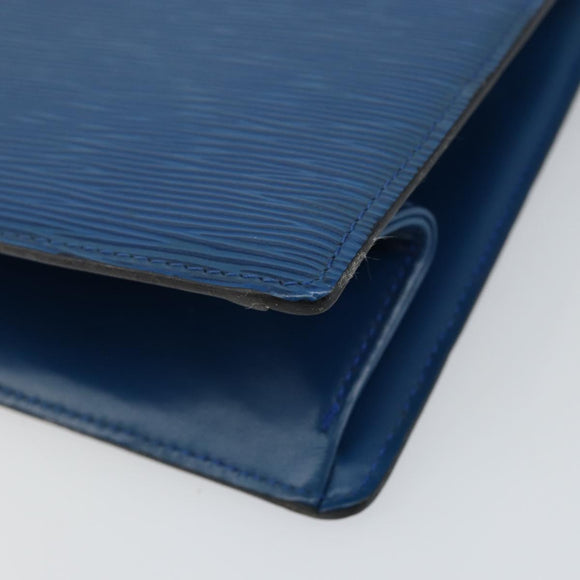 LOUIS VUITTON Epi Trousse Crete Pouch Blue M48405 LV Auth 146213