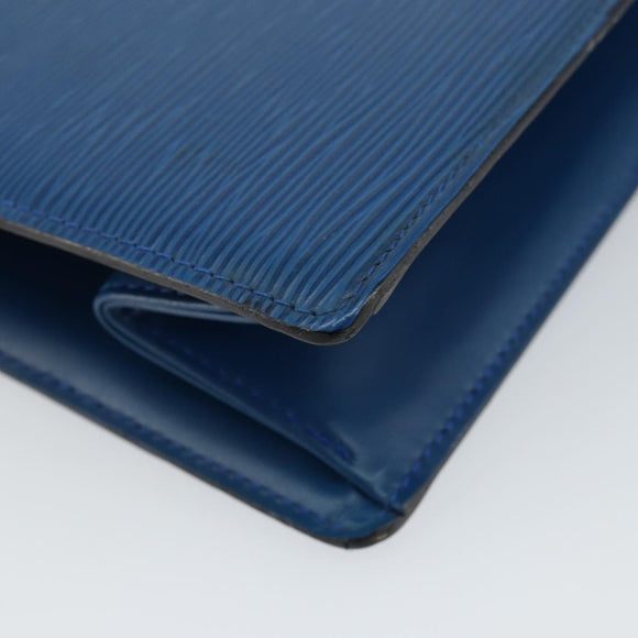 LOUIS VUITTON Epi Trousse Crete Pouch Blue M48405 LV Auth 146213