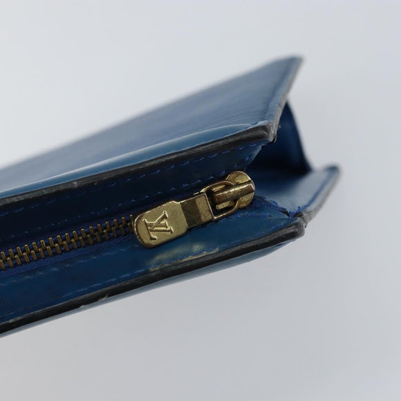 LOUIS VUITTON Epi Trousse Crete Pouch Blue M48405 LV Auth 146213
