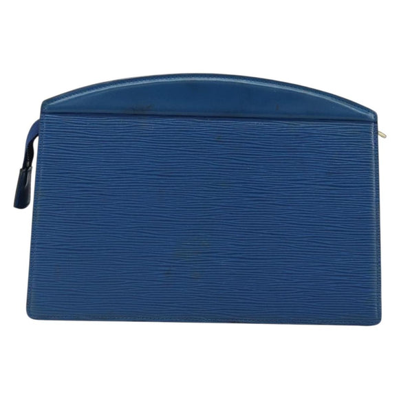 LOUIS VUITTON Epi Trousse Crete Pouch Blue M48405 LV Auth 146213